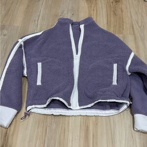 Women's Purple and White Puffer Jacket